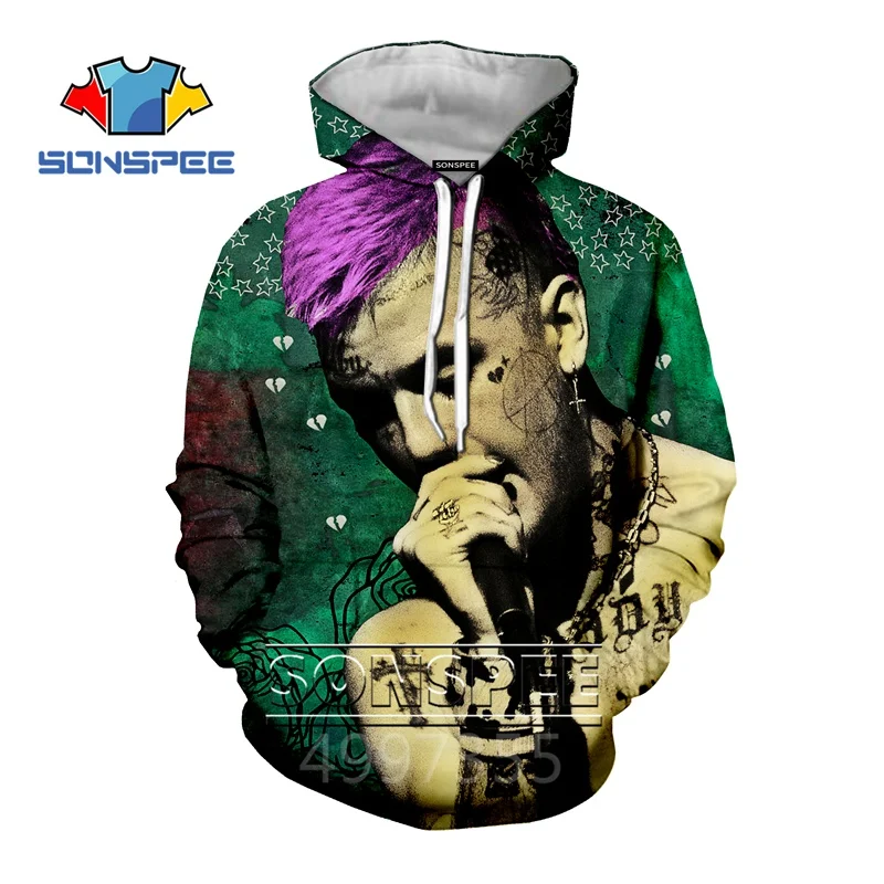 SONSPEE lil peep 3D Толстовки, Толстовки для мальчиков и девочек, модные толстовки в стиле хип-хоп, толстовки с капюшоном, лидер продаж, 3D худи C123