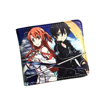 

Sword Art Online SAO Kazuto Wallet Anime PU Short Bifold Photo Card Holder Layers Purse Men Women Zip Coin Pocket Leather Gift