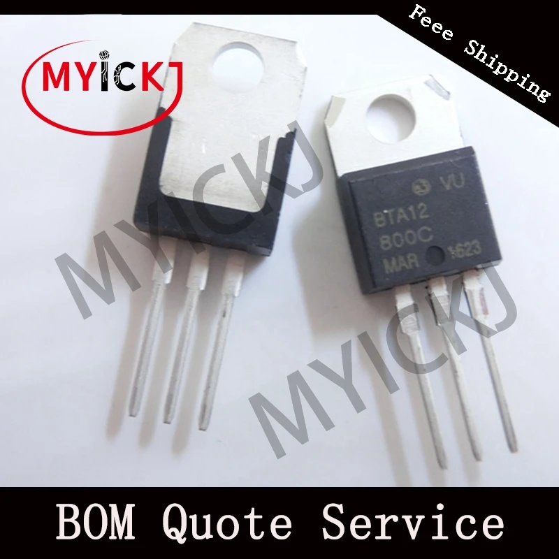10 шт. BTA12-800C до-220 Кремния Двунаправленный Тиристоры микросхема