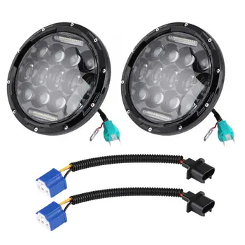 

2 Pcs 78W Car LED Headlight Waterproof Round High/Low Beam Light for Jeep Wrangler For Hummer