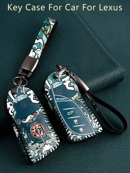 

Leather Car Key Case for LEXUS RC200 UX300e LM RX300 ES200 ct200h UX260 LS IS GS LX NX200t Remote Cover Chain Auto Accessories