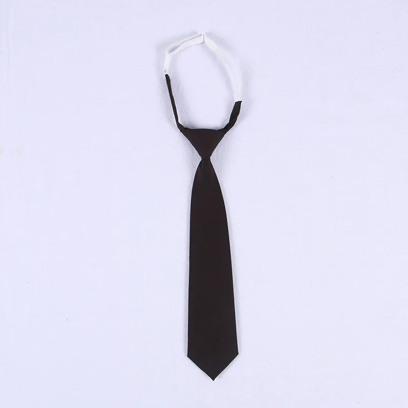 01 Necktie High Quality Polyester Women's Men's Unisex Shirt College Wind Uniform Trendy Neck Tie Gifts Rubber Band Adjustable Size - Цвет: 01