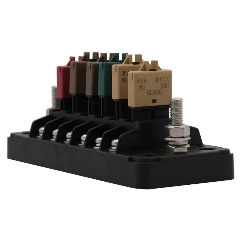 12 V-32 V 6 способ стандартный предохранитель коробка электрической цепи защиты Огнезащитных С 6 Возврат вручную лезвие плавкий предохранитель выключатели