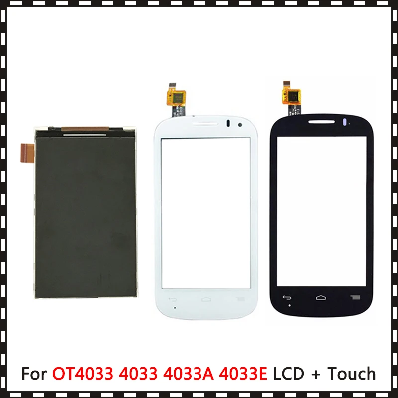 4.0" For Alcatel One Touch POP C3 Dual OT4033 4033 4033A 4033E 4033X 4033D Lcd Display With Screen Digitizer Sensor | Мобильные