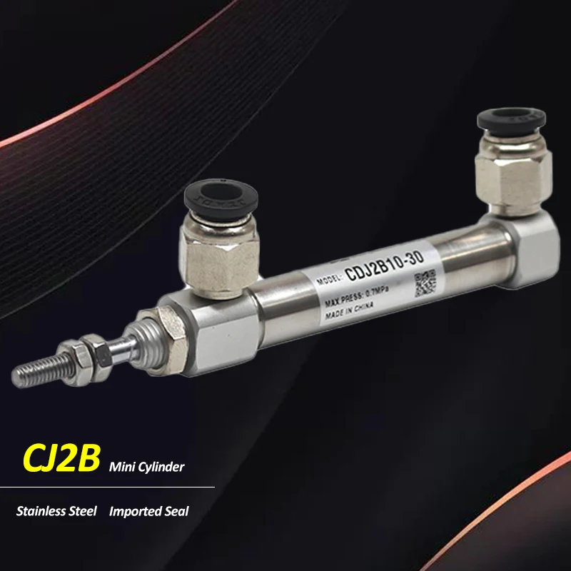 

CDJ2B Cylinder Bore 10mm 16mm CDJ2B10 CDJ2B16 Mini Double Acting Single Rod Air Pneumatic Cylinder