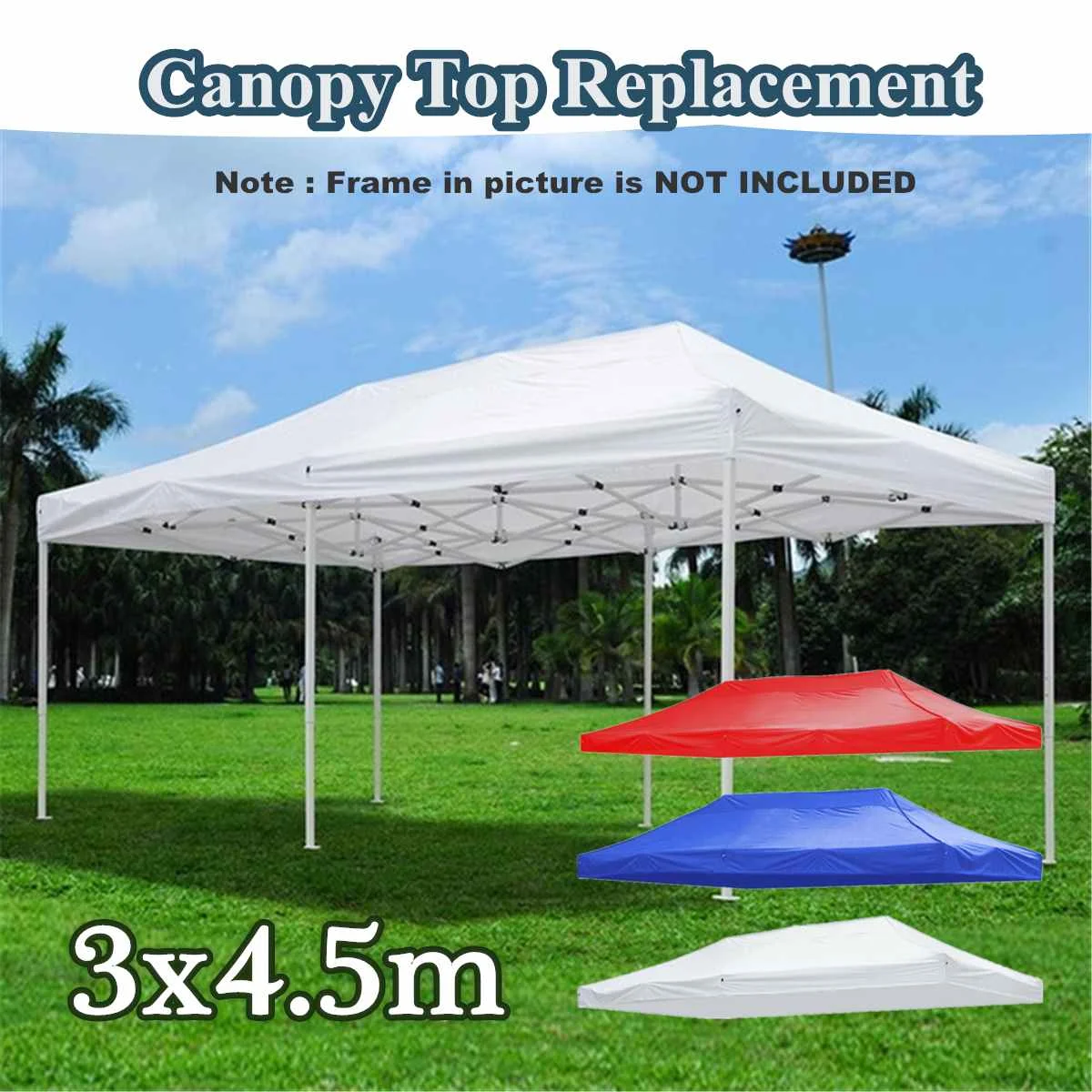 

New 3x4.5m Gazebo Tents 3 Colors Waterproof Garden Tent Gazebo Canopy Outdoor Marquee Market Tent Shade Party Pawilon Ogrodowy