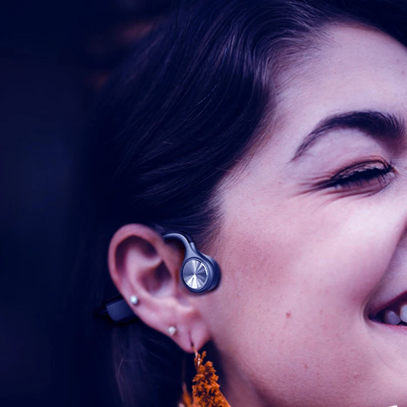 Abkt-серый E9 костной проводимости Bluetooth гарнитура беспроводной Bluetooth 5,0 открытый бинауральные стерео костной проводимости наушники S порт s порт