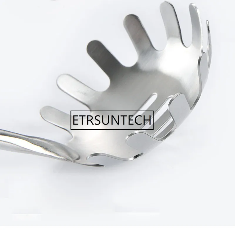 50pcs Stainless Steel Pasta Noodles Vermicelli Scoop Kitchen Measure Server Fork Claw Spaghetti Spoon Cooking Tool