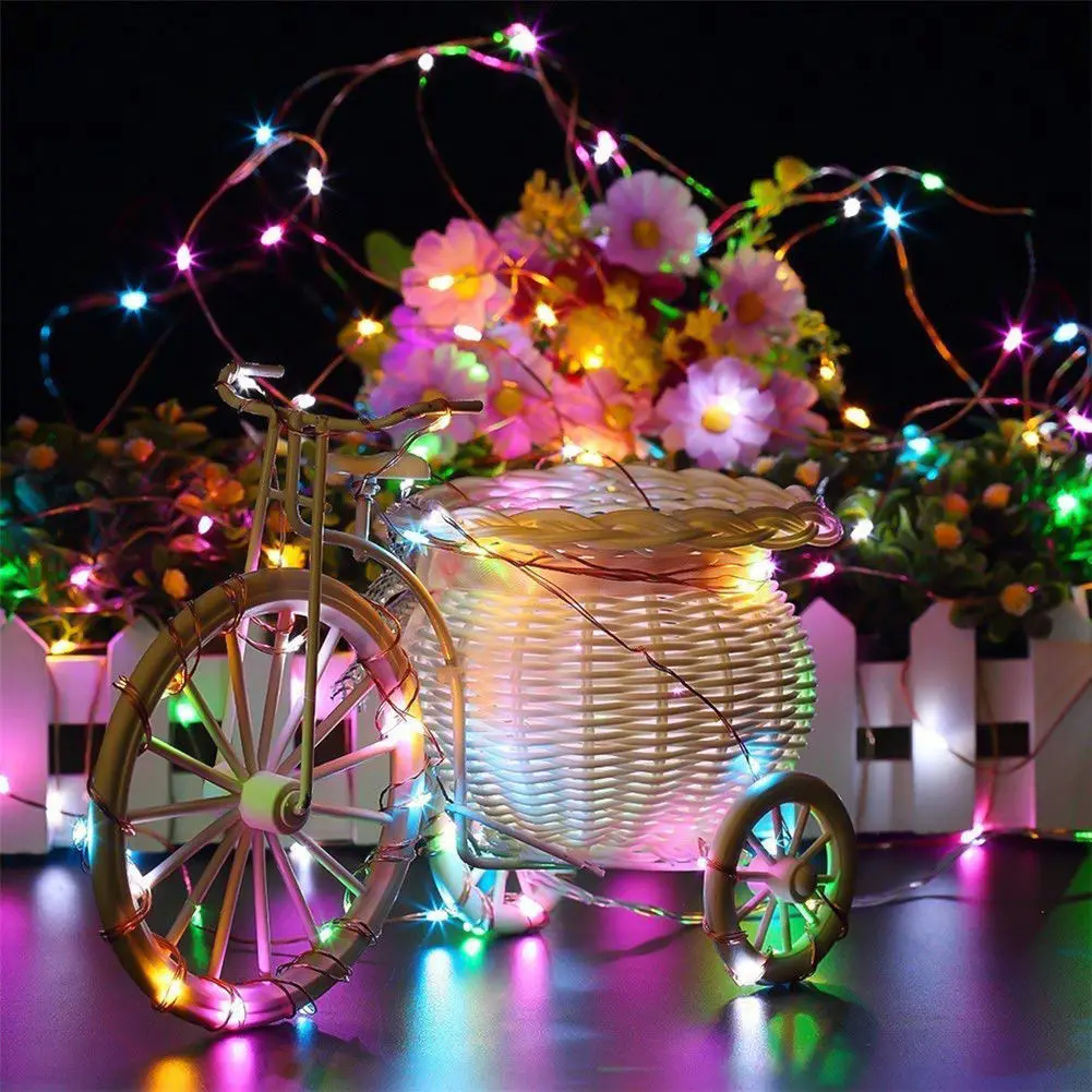 USB Plug In 100 LED DIY Micro Copper Wire String Lights Party Static Fairy Light Home Decoration