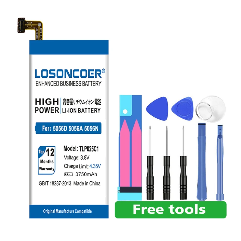 LOSONCOER TLP025C2 TLP025C1 для Alcatel One Touch POP 4 Plus 4+ OT-5056D 5056 Вт 5056A 5056N 5056O Аккумулятор для телефона большой емкости