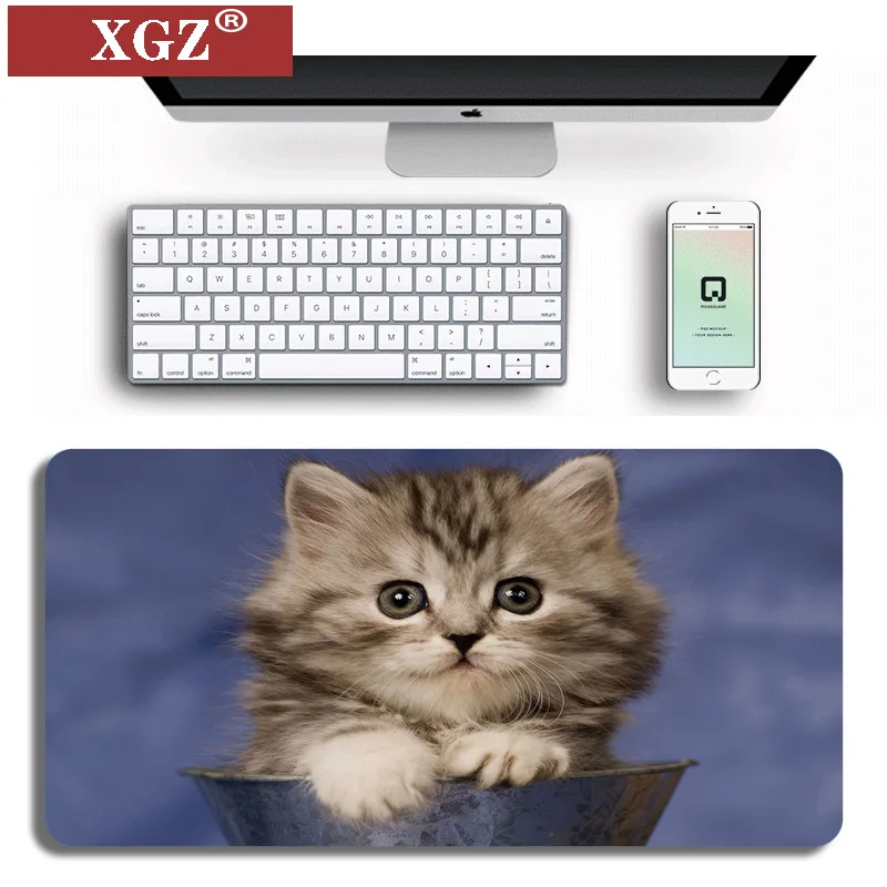 

XGZ Large Size Mouse Pad Rubbe Cute Cat Animal Mouse Pad Gamer Player Desktop Computer Laptop Mouse Pad Game 400x900mm 300x800mm