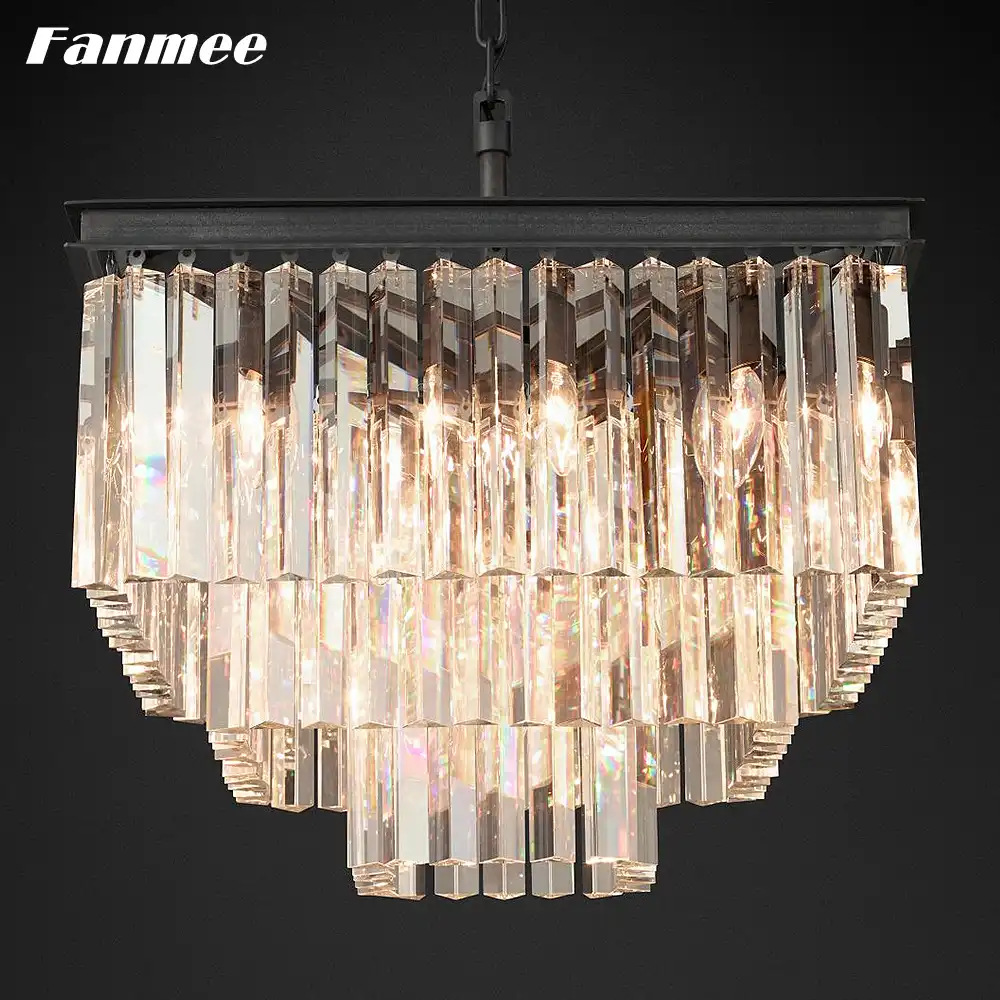 Minimalista 1920 Odeon Cornice Nera Lampadario Luce Led Vintage Quadrato Chiaro Cristallo Lampada A Sospensione Art Deco Camera Da Letto Soggiorno Lampadari Aliexpress