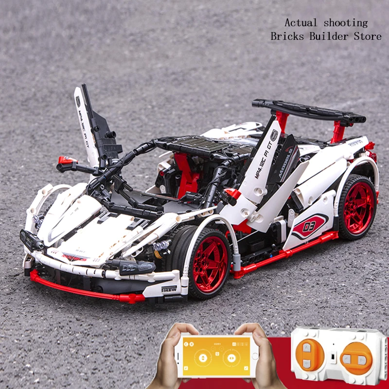 13067 MOC-3918 Veneno Roadster совместим с 20087 RC и APP управления строительные блоки кирпичи DIY День рождения развивающие игрушки подарки