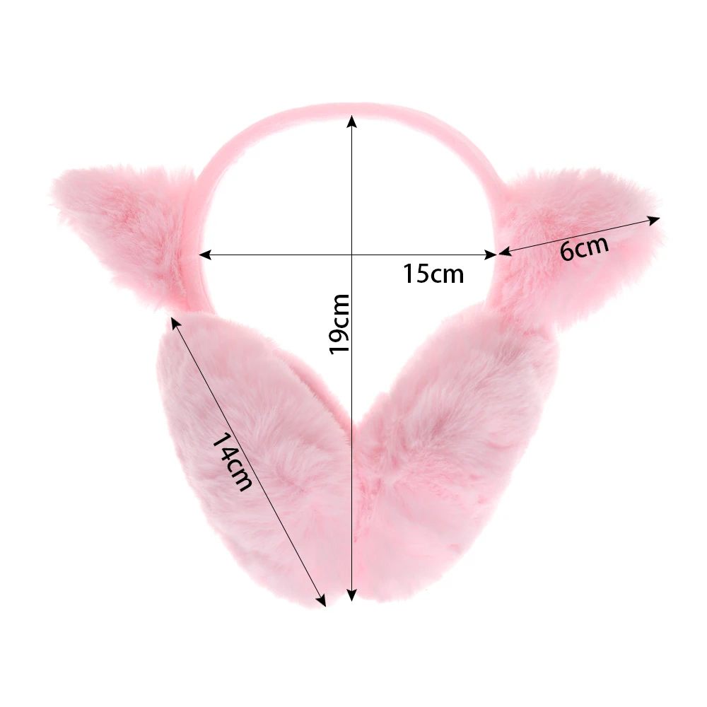 1PC Women Winter Cotton Plush Earmuffs Girls Lovely Rabbit Ear Warm Ear Muffs Soft Thicken Faux Fur Earmuff Ear protection