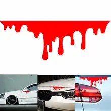 

2Pcs Creative Red Blood Reflective Car Stickers Light Bumper Body Decals Decor