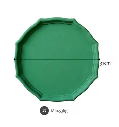 viridity Tobs поднос для сушеных фруктов Morandi цвет ручной работы десерт поднос торт украшение стола Макияж ювелирные изделия кольцо поднос - Цвет: viridity