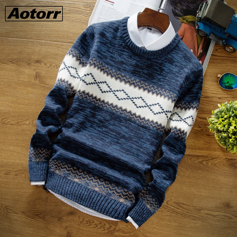 Hommes Pull décontracté automne hiver coupe ajustée Pull Pull à manches longues vêtements veste mâle mode tricoté chandails hommes vêtements