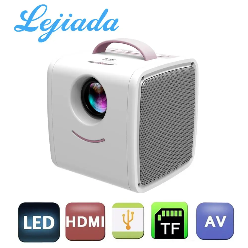 Lejiada q2 lcd mini projetor portátil suporte 1080p completo hd hdmi usb vga para crianças estudo presente de natal-0