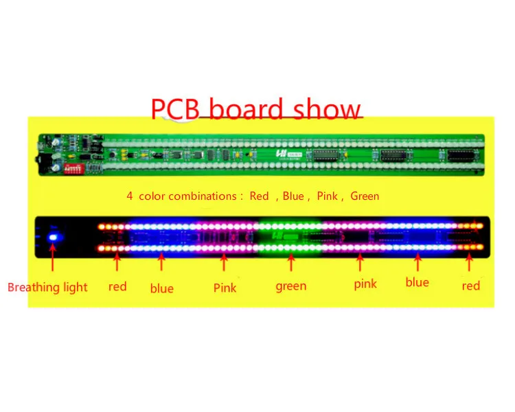 Folio Type USB Music Level Indicator Dual 60 LED Colorful Spectrum Dual-Channel Gain Audio Indicator 5 Display Modes