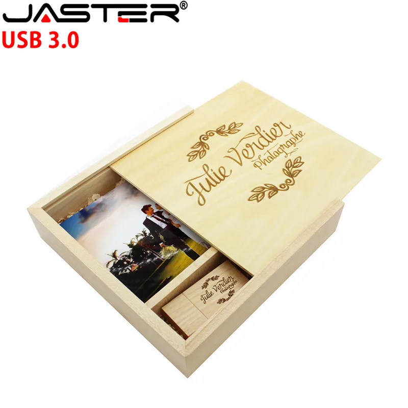 Деревянный фотоальбом JASTER USB 3 0 usb + коробка флеш накопитель флешка 16 ГБ 32 64 128
