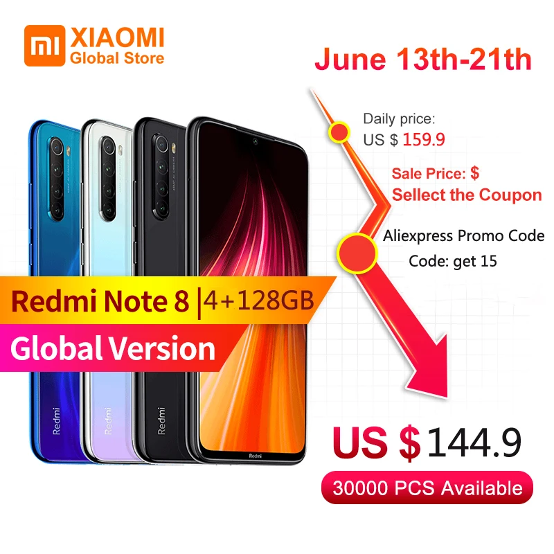 Version mondiale Xiaomi Note 8 4 go RAM 128 go ROM téléphone Mobile Note 8 Snapdragon 665 charge rapide 4000mAh batterie 48MP SmartPhone|Mobile Téléphones|   - AliExpress
