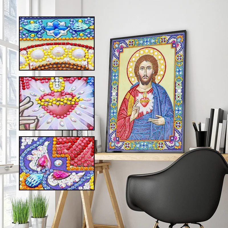 5D Diamond Embroidery Icons Bead DIY Diamond Painting Special Large Stone Crystal Mosaic Pictures Sale (8)
