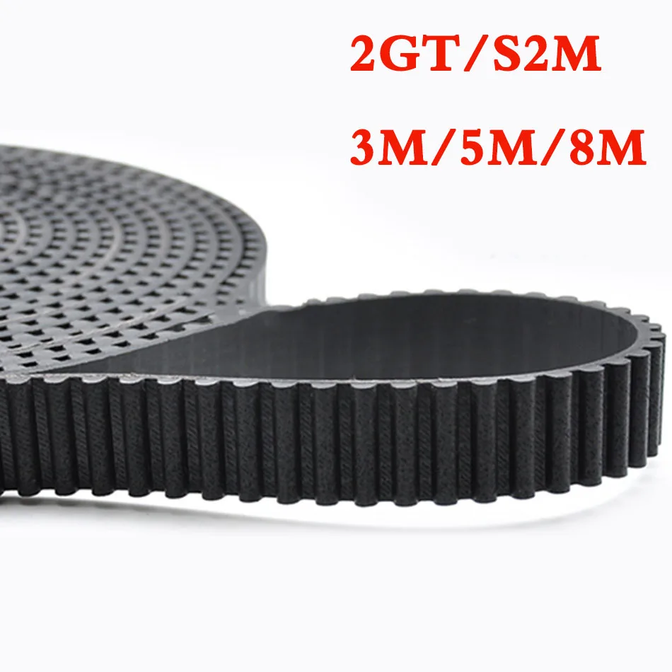 

1Meter Rubber Timing Belt Black Open-Ended Transmission Synchronous Belts For 2GT S2M 3M 5M 8M MXL XL L Width 6/10/15/20/25/30mm