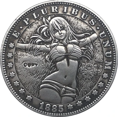 

Hobo Nickel 1885-CC USA Morgan Dollar COIN COPY Type 97
