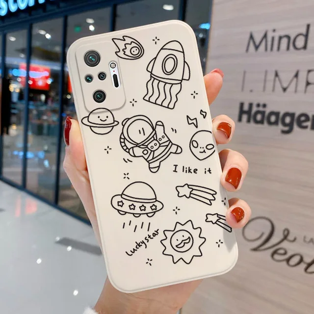 Poco X3 Pro Case Astronaut Soft Case For Xiaomi Redmi Note 10 9 Pro 8 Case Note9 Pro 11 9S 10S Little X3 9 T 9C NFC 9T 9A Cover OA57
