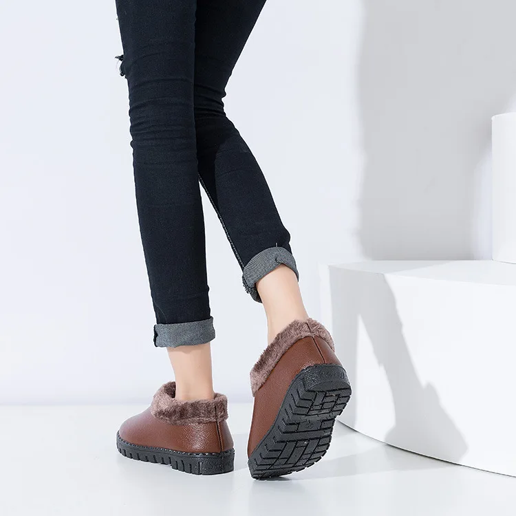 Hot sale Women natural real fox fur snow boots fashion boots for women high quality genuine cow leather winter Ankle boots dfv3