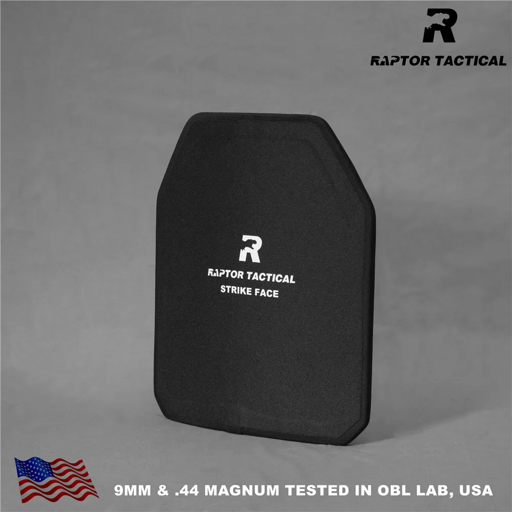 Raptor 10*12 pulgadas NIJ nivel IIIA PE a prueba de balas balísticos placa Nivel 3A sola balísticos a prueba de balas Panel armadura de cuerpo