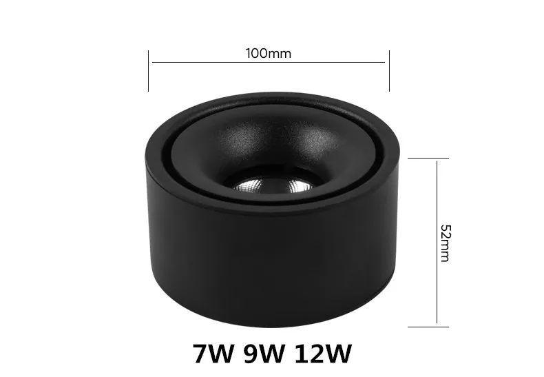 DIMMABLE Surface Mounted Downlight Ceiling Lamp 7W 9W 12W