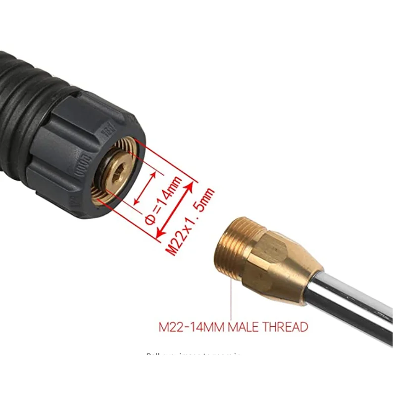 Lavadora de Alta Varinha com M22 Macho e 1 Pressão Lance Conector Liberação Rápida Tomada Fêmea - 4 Mod. 200906 10 Lavadora de alta Pressão Lance Varinha com