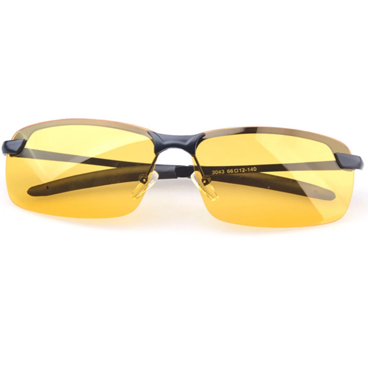 Мужские очки для вождения с антибликовым покрытием, желтые солнцезащитные очки, металлическая Ночная защита зрения, поляризованные очки