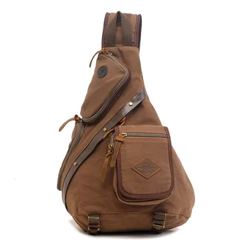 

2020 New Men's Shoulder Bag Canvas Bag Large Capacity Chest Bag Men's Crossbody Bag Men's Bag