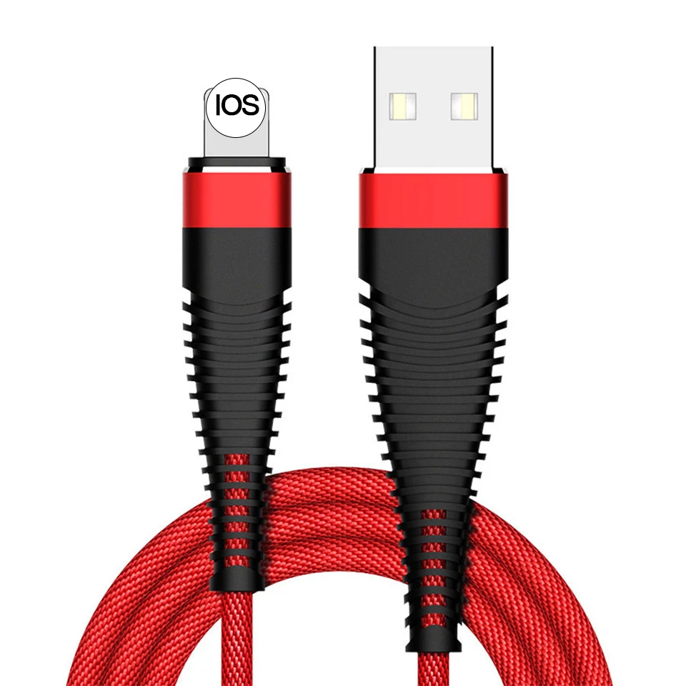 Красный Для iphone Xs max Xr X USB кабель Быстрая зарядка кабели для Apple iphone 8 7 6 plus 6s 5S iPad Мобильный телефон Usb кабель для передачи данных - Цвет: Красный