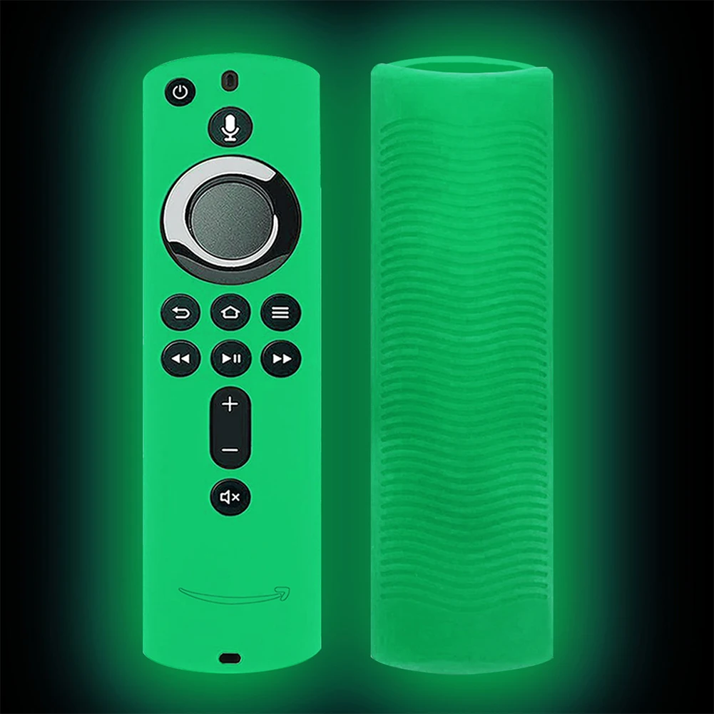 Силиконовый защитный чехол домашний дистанционный чехол для пульта решетки дизайн практичные прочные нескользящие легкие для пожарной ТВ-карты 4K - Цвет: Luminous Green