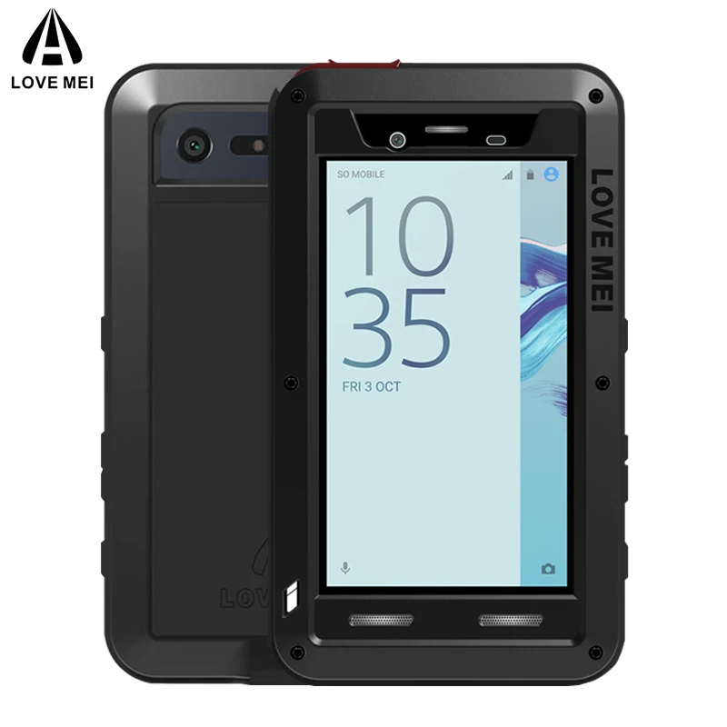 Алюминиевый металлический чехол LOVE MEI для Sony Xperia X Compact Cover мощный противоударный водонепроницаемый чехол для Xperia X Compact Capa