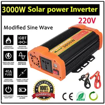 

6000W Solar Power Inverter 12V to 220V 3000W Car Power Inverter Charger Converter Adapter Modified Sine Wave Transformer
