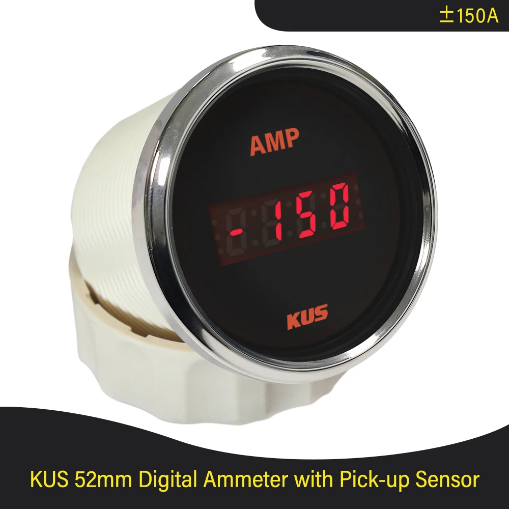 ELING Digital Ammeter Ampere Gauge 80A With Current Sensor 2 With Backlight 52mm