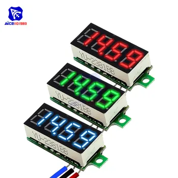 

0.36" Mini Digital Voltmeter 4 Digit 0-100V DC Voltage Meter Panel Electric Voltage Tester Gauge Three Wires for Car Motorcycle