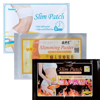 

50pcs of 3 different types Slim Patches Slimming Navel Stick Fat Leg Belly Burning Slimming Anti-cellulite Massage Slim Sticker