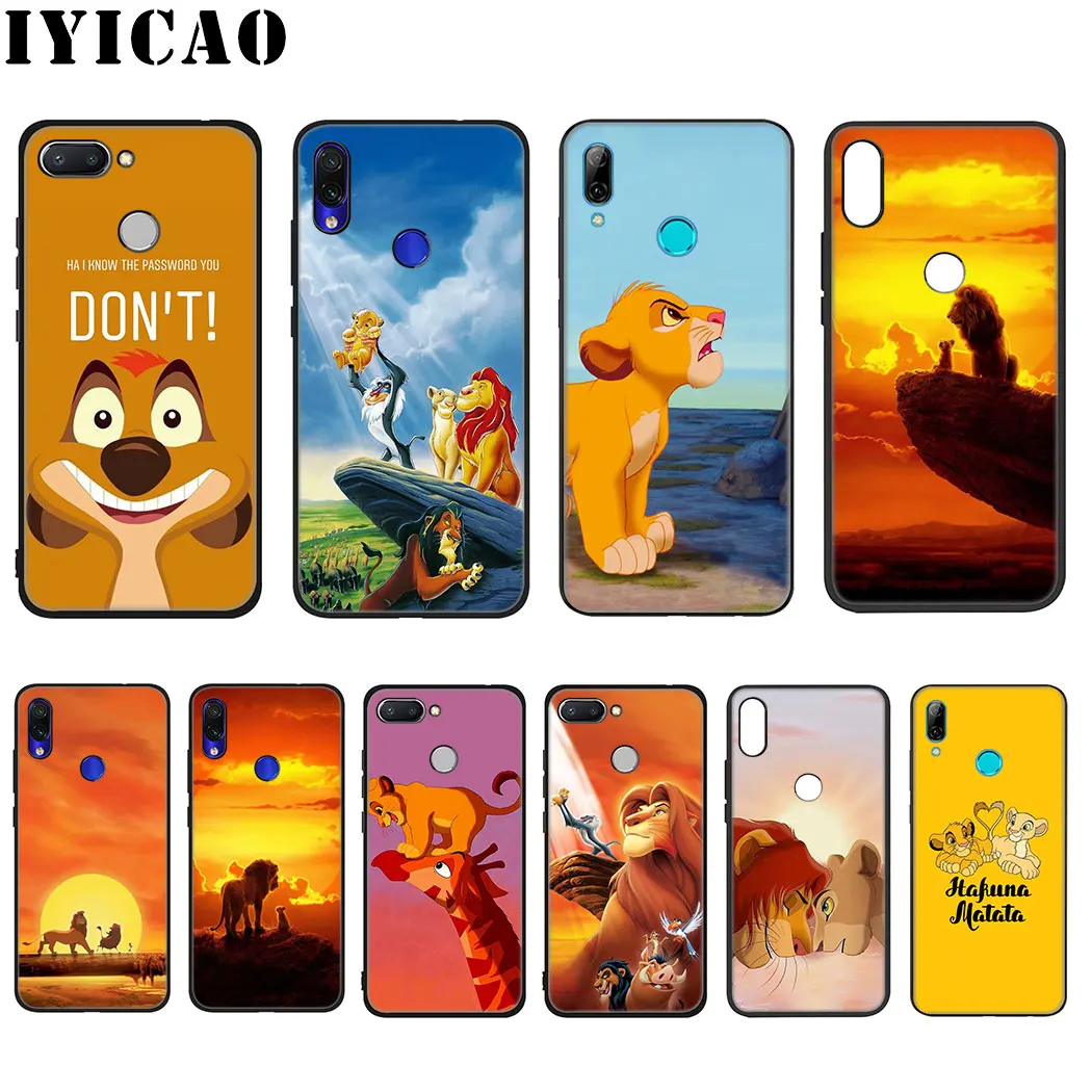 IYICAO новый роскошный мягкий силиконовый чехол Lion king для Xiaomi Redmi Note 4X5 6 7 8 Pro 5A Prime |
