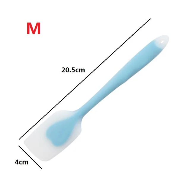 Kitchen Accessories Silicone Cake Butter Blender Cream Mixture Spatula Scraper Cake Spatula Baking Tools Kitchen Utensils Baking M-Sky Blue