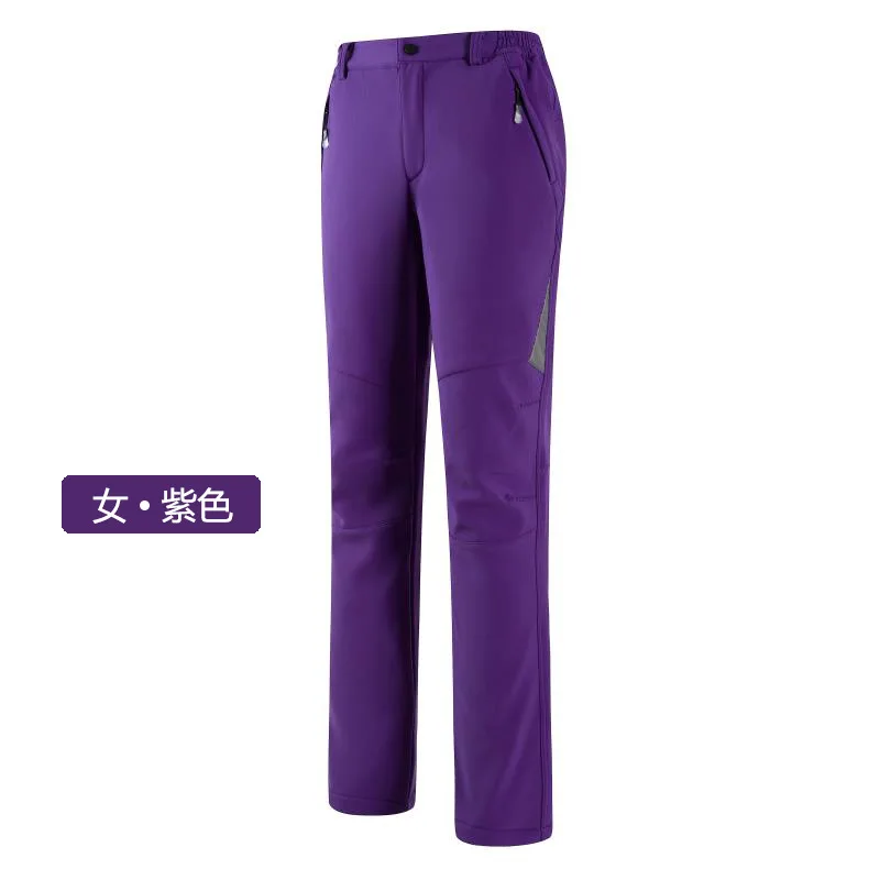 thick women purple Мужская спортивная одежда, брюки для охоты, кемпинга, лыжного спорта, мужские брюки для бега, пешего туризма, летние, Осенние, зимние спортивные штаны - Цвет: thick women purple