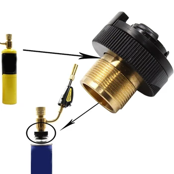 

Copper Cylinders Converter Tank Conversion Camping Outdoor Shifter Gas Refill Adapter Canister Stove Practical Hiking