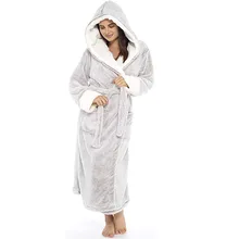 Женская зимняя плюшевая удлиненная шаль, халат, домашняя одежда, халат с длинными рукавами, пальто# g5