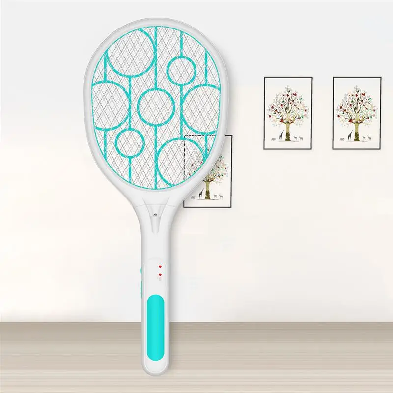 Mosquito Swatter Killer Led Light Tennis Bat Hand Held Racket