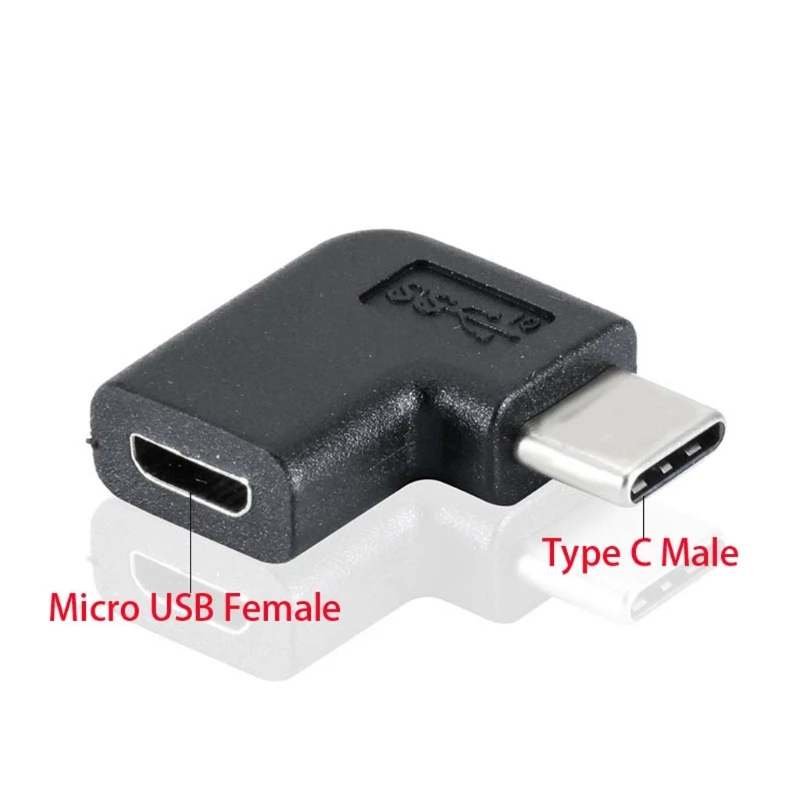90 градусов Тип C Мужской микро USB Женский конвертер адаптер для Macbook S8 Note8