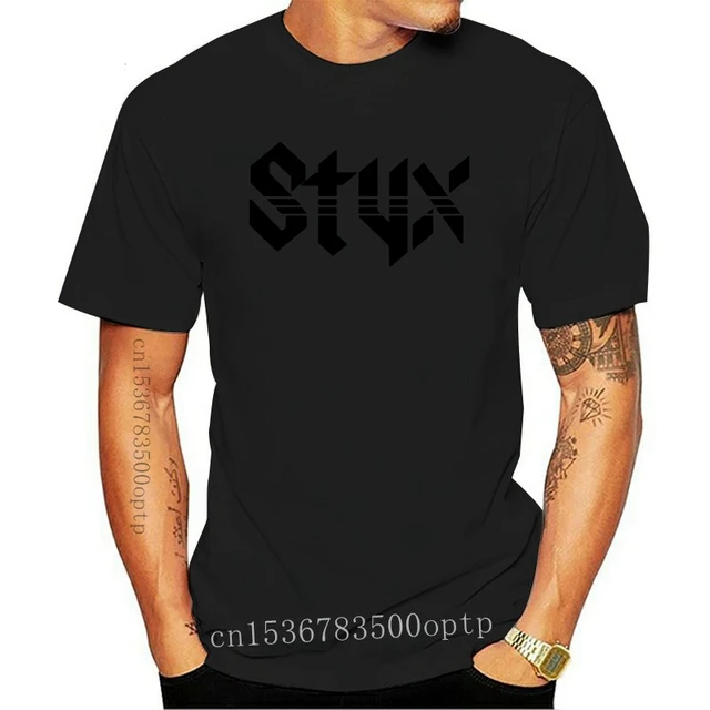 Nouveau Styx American Rock Band Logo Musique à Manches Longues T-Shirt Noir Taille S-3XL